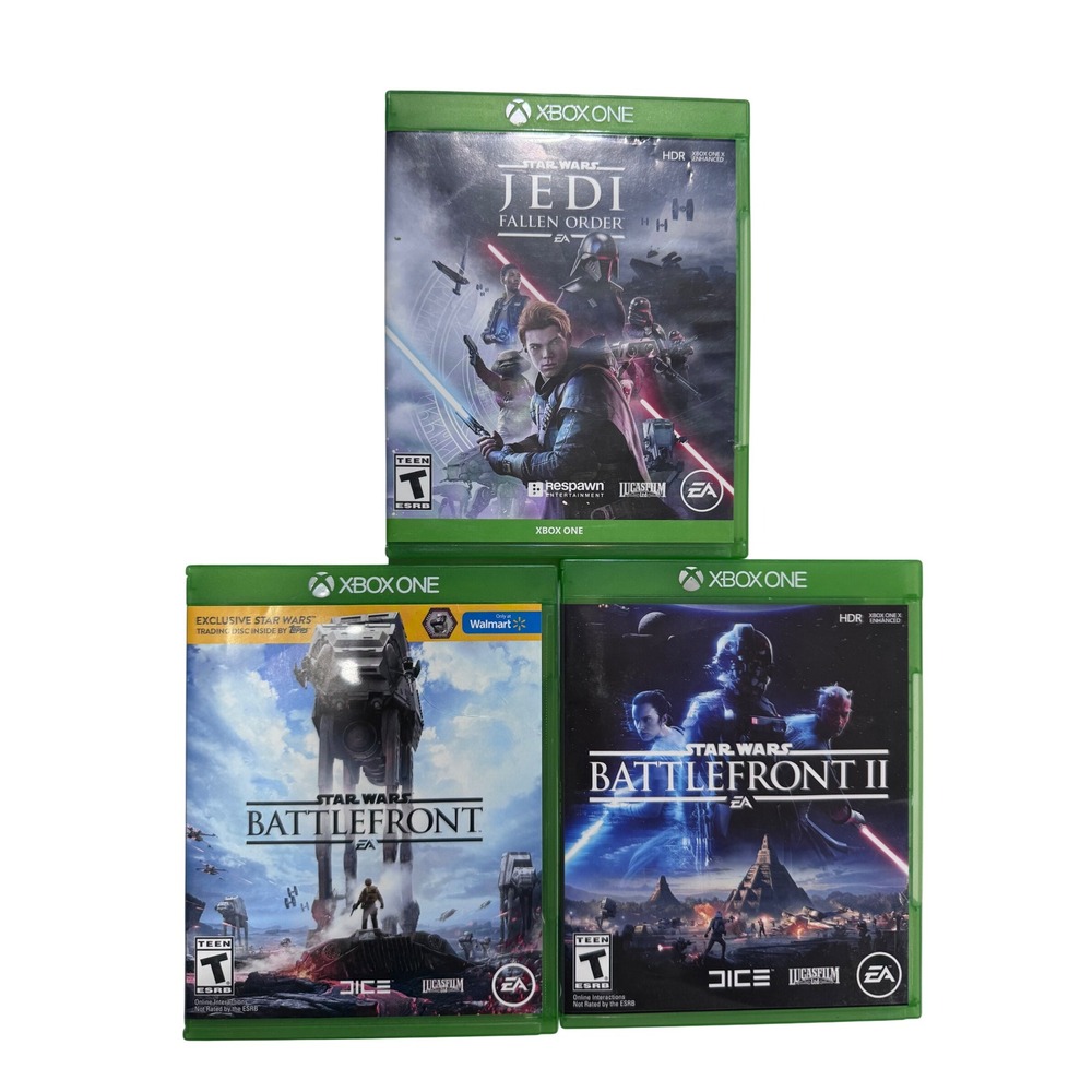 EA Xbox One Green Star Wars 3-Game Bundle Jedi Fallen‎ Order Battlefront I II